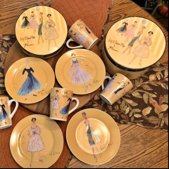 SOLD Rosanna Fashion Ooh La La Desert China & Mug Set - Picture 1 of 9